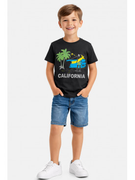 Футболка дитяча для хлопчика чорного кольору з принтом 212217C