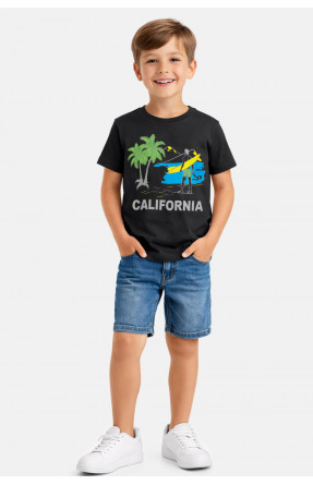 Футболка дитяча для хлопчика чорного кольору з принтом 212217C