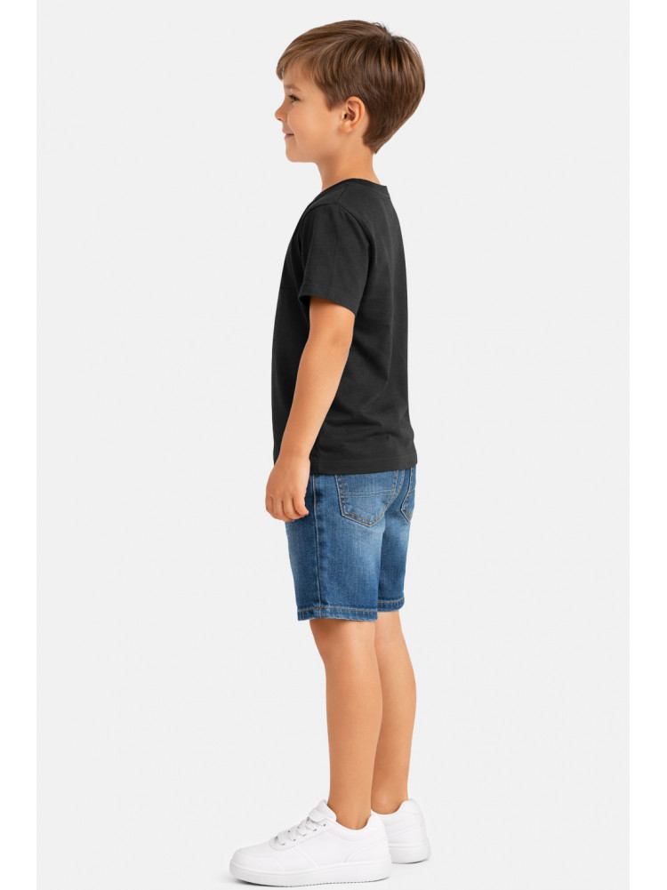 Футболка дитяча для хлопчика чорного кольору з принтом 212228C