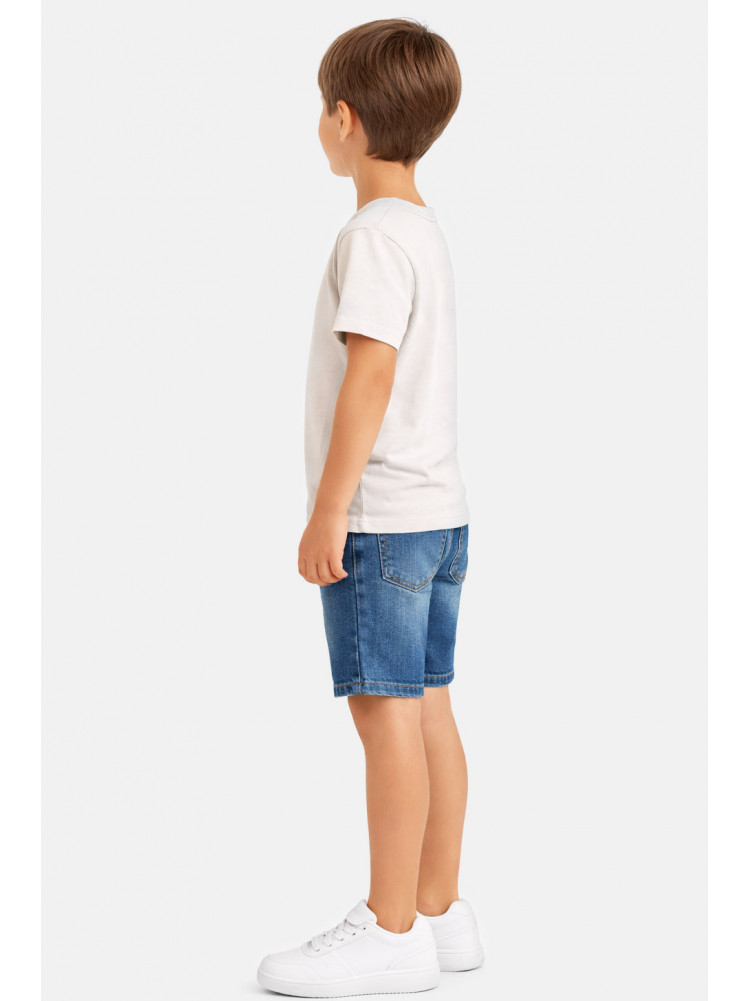 Футболка детская для мальчика бежевого цвета с принтом 212229C