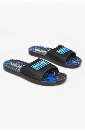 Шлепки мужские черно-синего цвета s-26 212236C