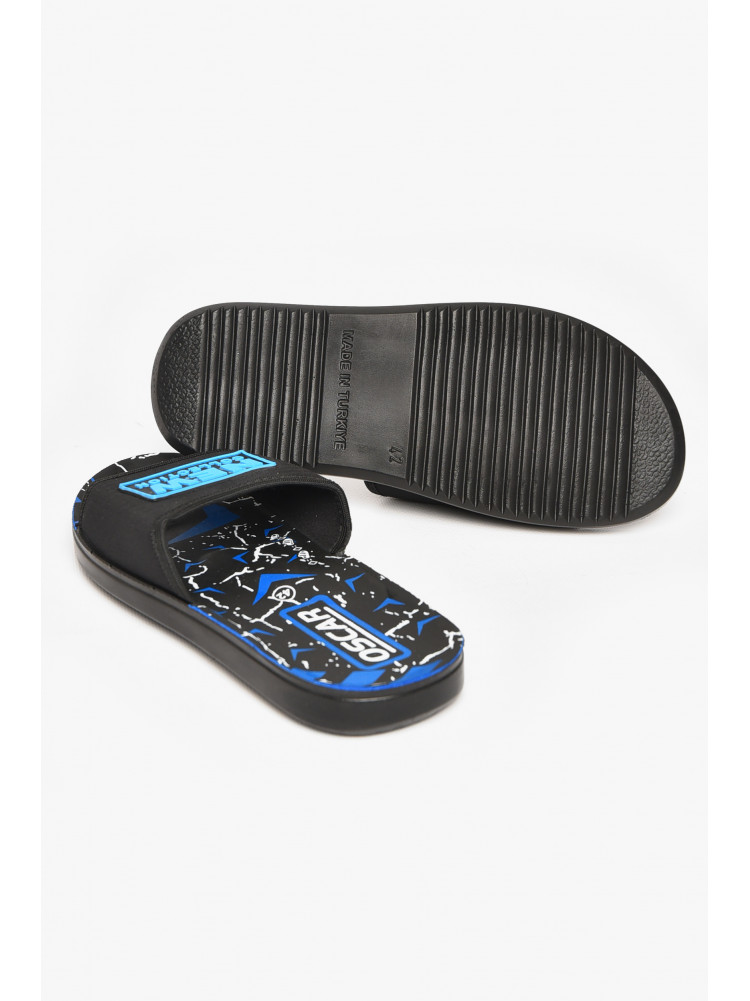 Шлепки мужские черно-синего цвета s-26 212236C