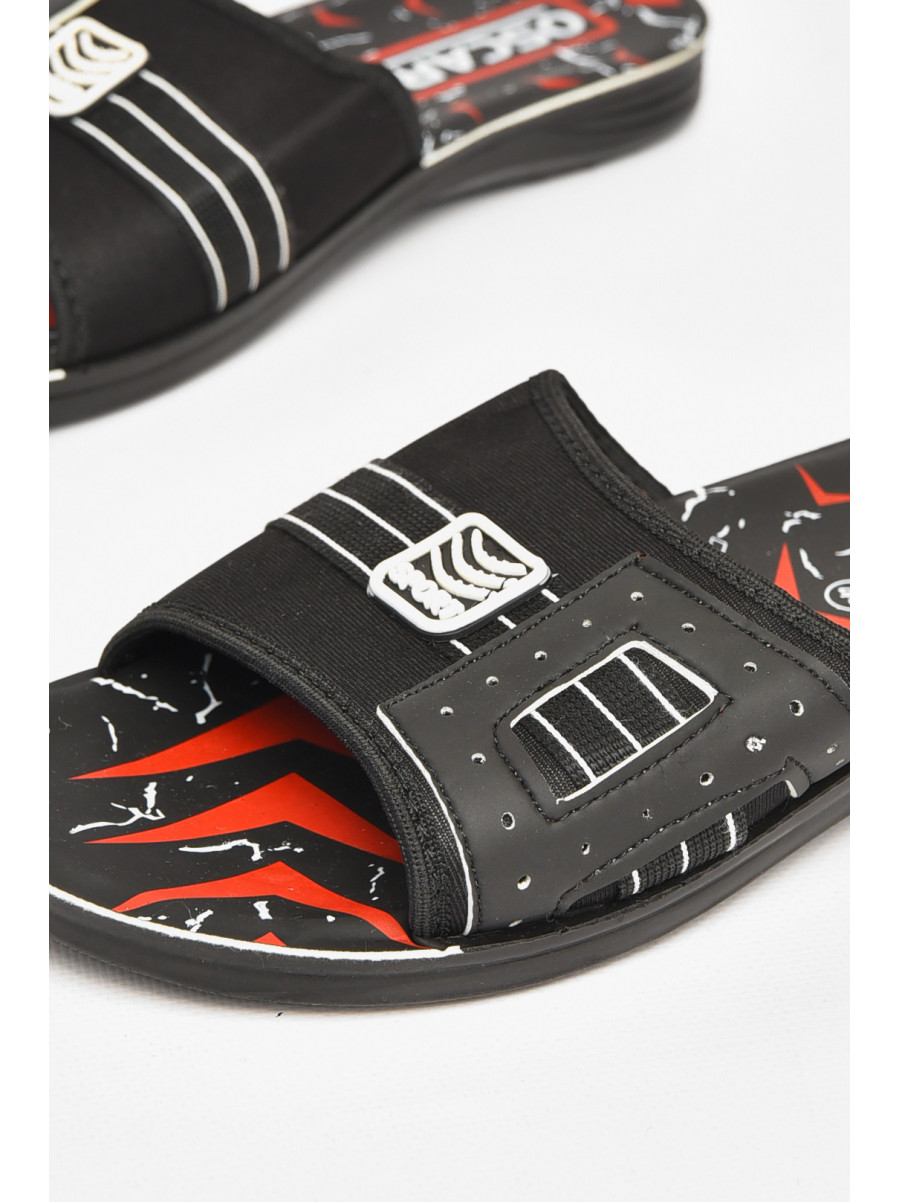 Шлепки мужские черно-белого цвета s-32 212237C