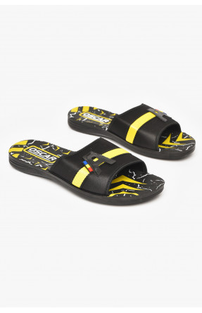 Шлепки мужские черно-желтого цвета s-28 212239C