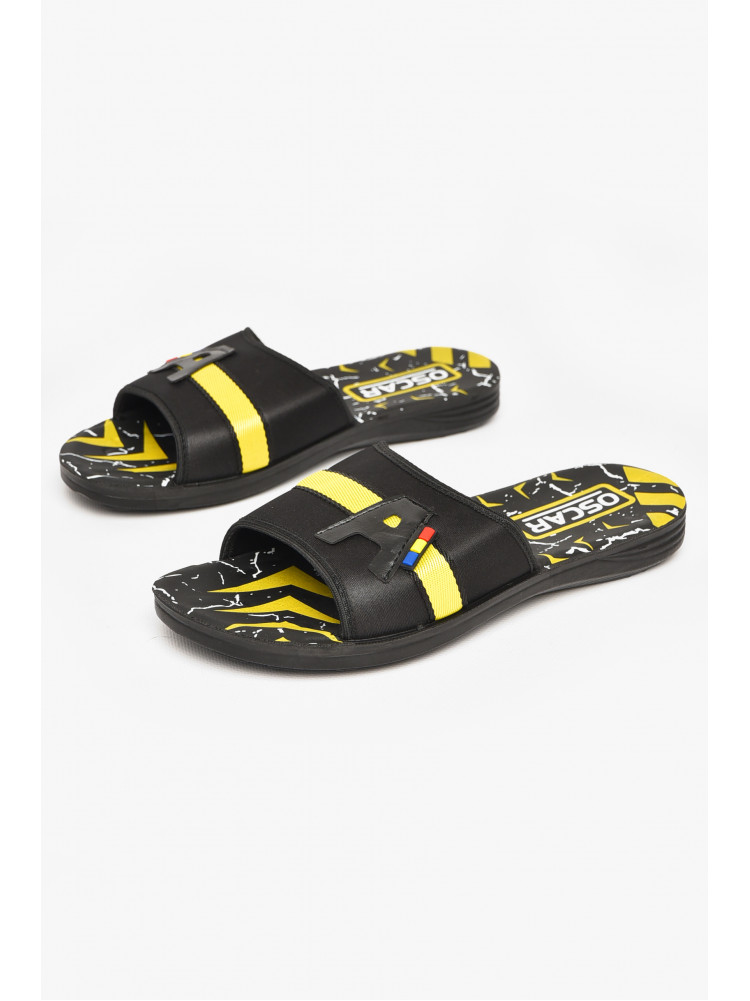 Шлепки мужские черно-желтого цвета s-28 212239C