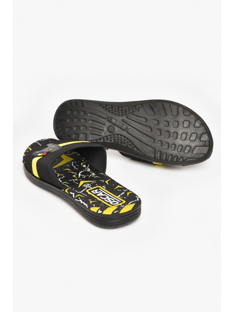 Шлепки мужские черно-желтого цвета s-28 212239C