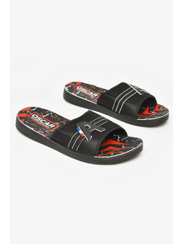 Шлепки мужские черно-белого цвета s-28 212240C