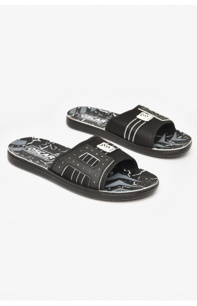 Шлепки мужские черно-белого цвета s-32 212241C