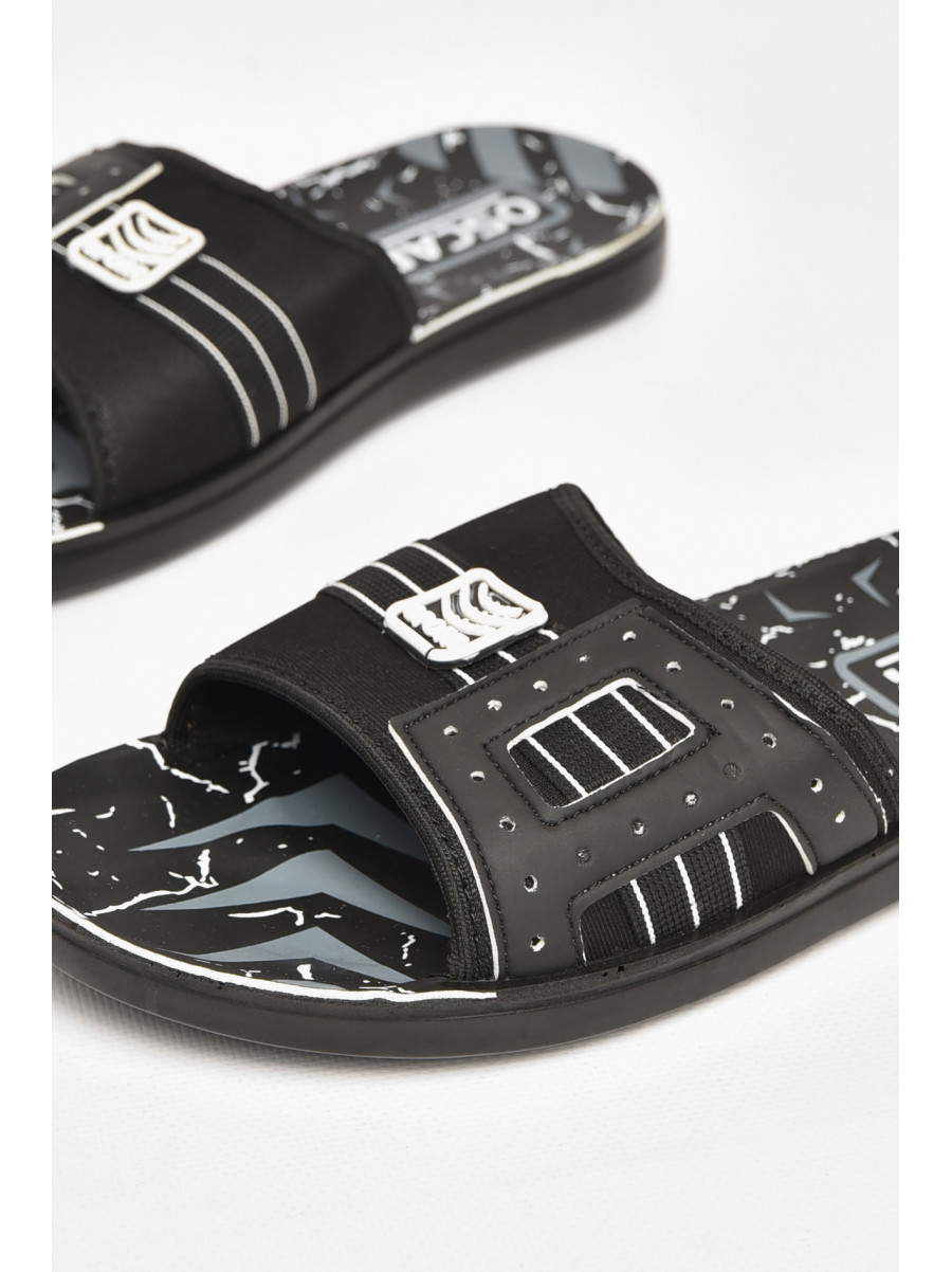 Шлепки мужские черно-белого цвета s-32 212241C