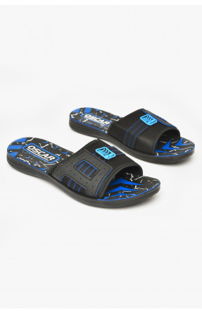Шлепки мужские черно-голубого цвета s-32 212242C