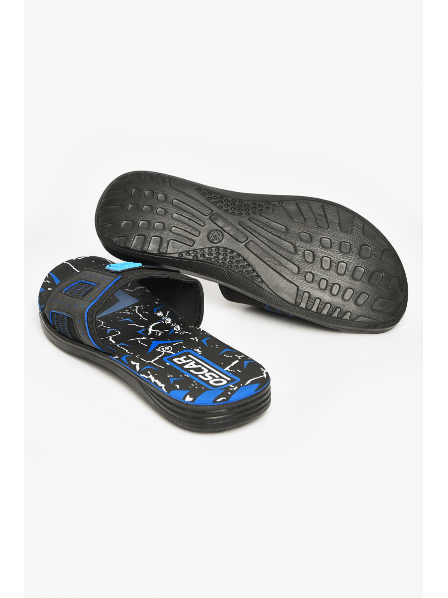 Шлепки мужские черно-голубого цвета s-32 212242C