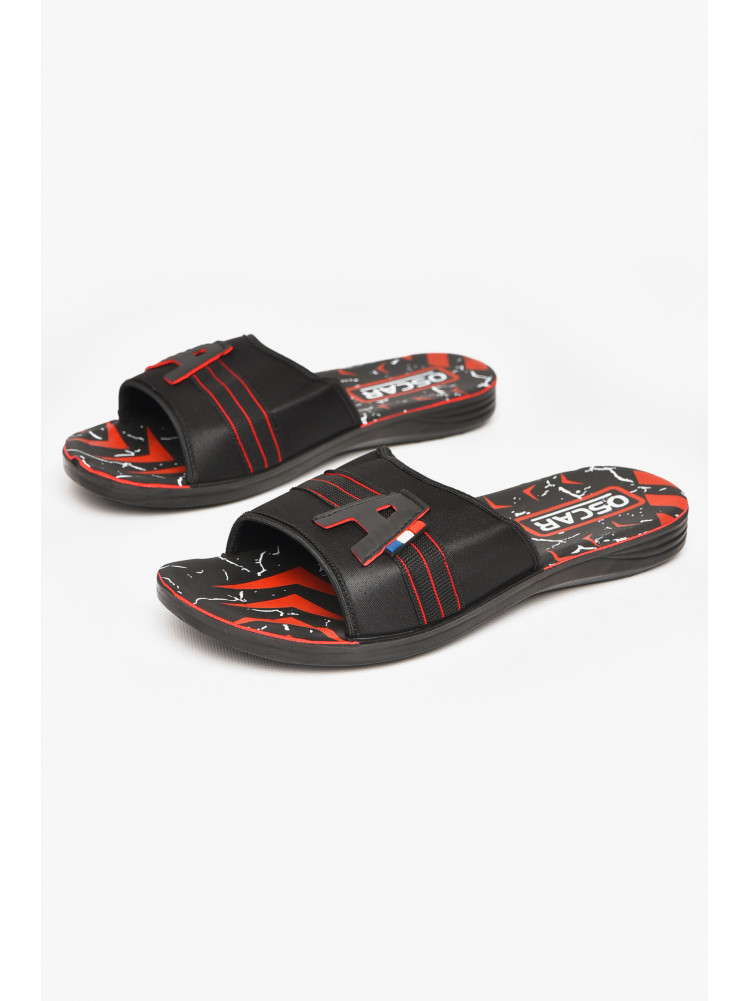Шлепки мужские черно-красного цвета s-28 212243C