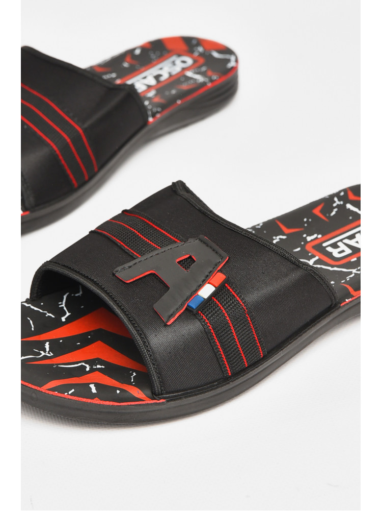 Шлепки мужские черно-красного цвета s-28 212243C