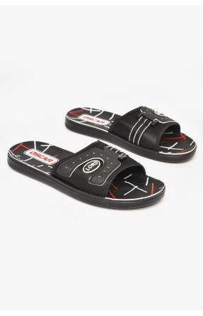 Шлепки мужские черно-белого цвета s- 212244C