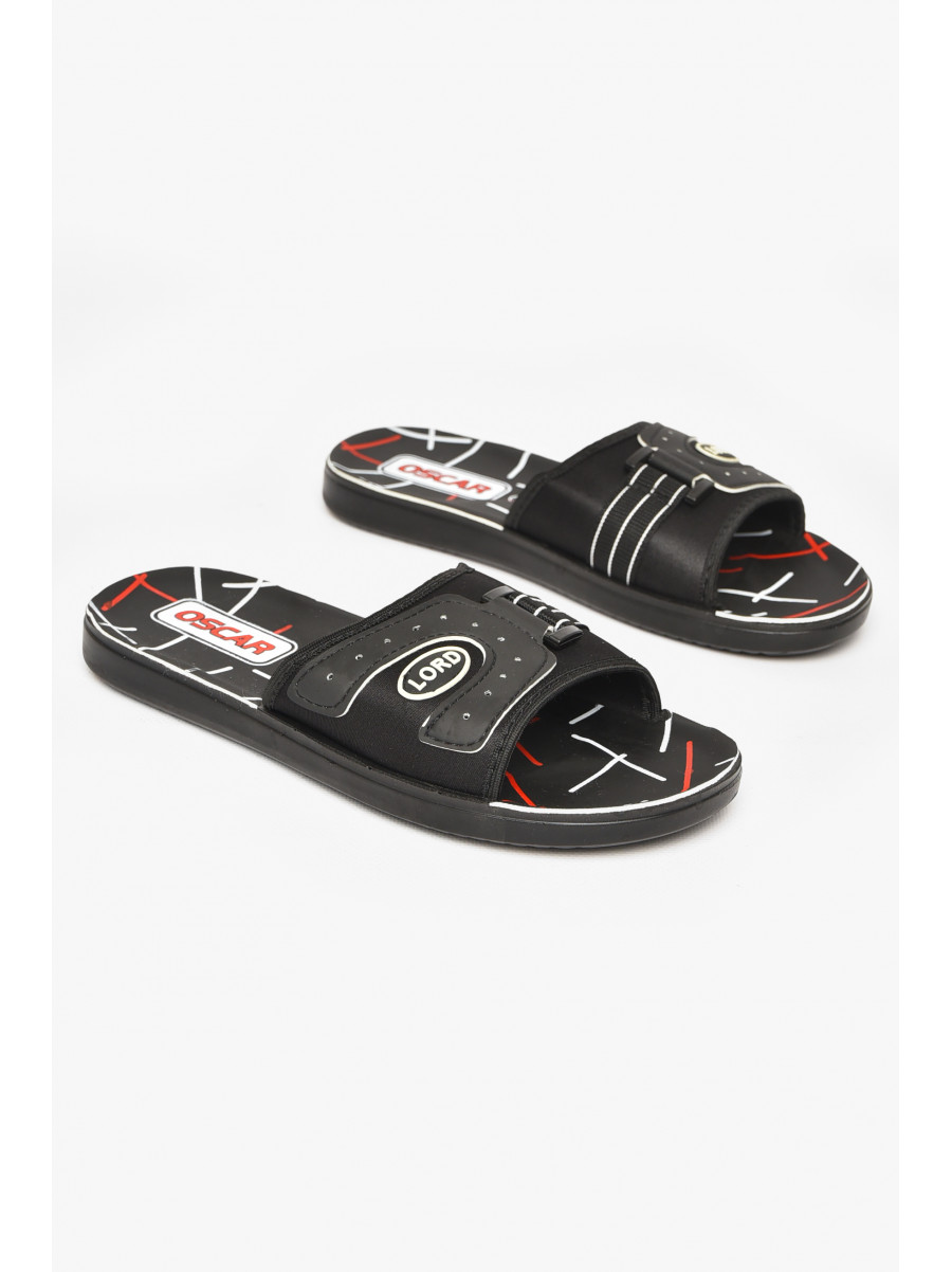 Шлепки мужские черно-белого цвета s- 212244C