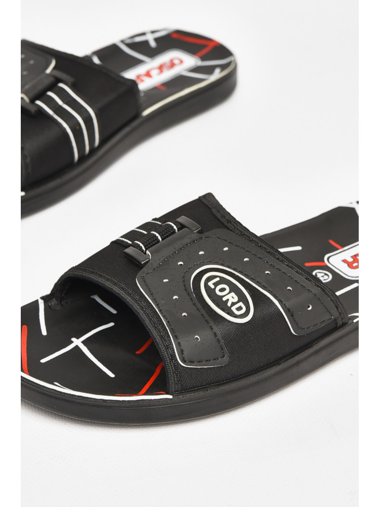 Шлепки мужские черно-белого цвета s- 212244C