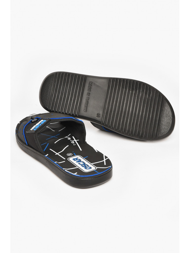 Шлепки мужские черно-синего цвета s- 212248C