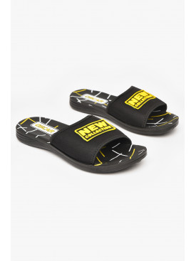 Шлепки мужские черно-желтого цвета s- 212251C