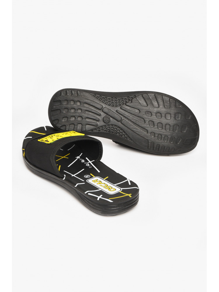 Шлепки мужские черно-желтого цвета s- 212251C