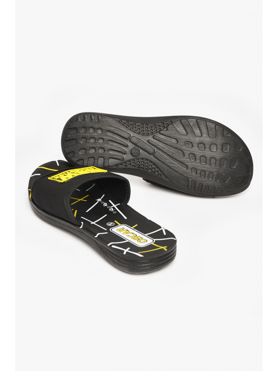 Шлепки мужские черно-желтого цвета s- 212251C