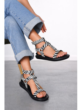 Босоніжки жіночі черно-білого кольору W 2260-17 212270C