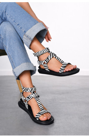 Босоножки женские чорно-белого цвета W 2260-17 212270C