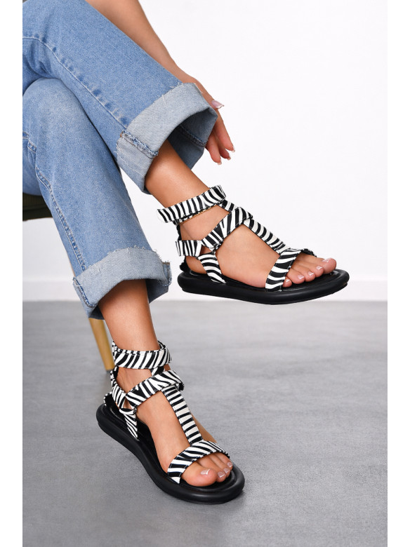 Босоножки женские чорно-белого цвета W 2260-17 212270C
