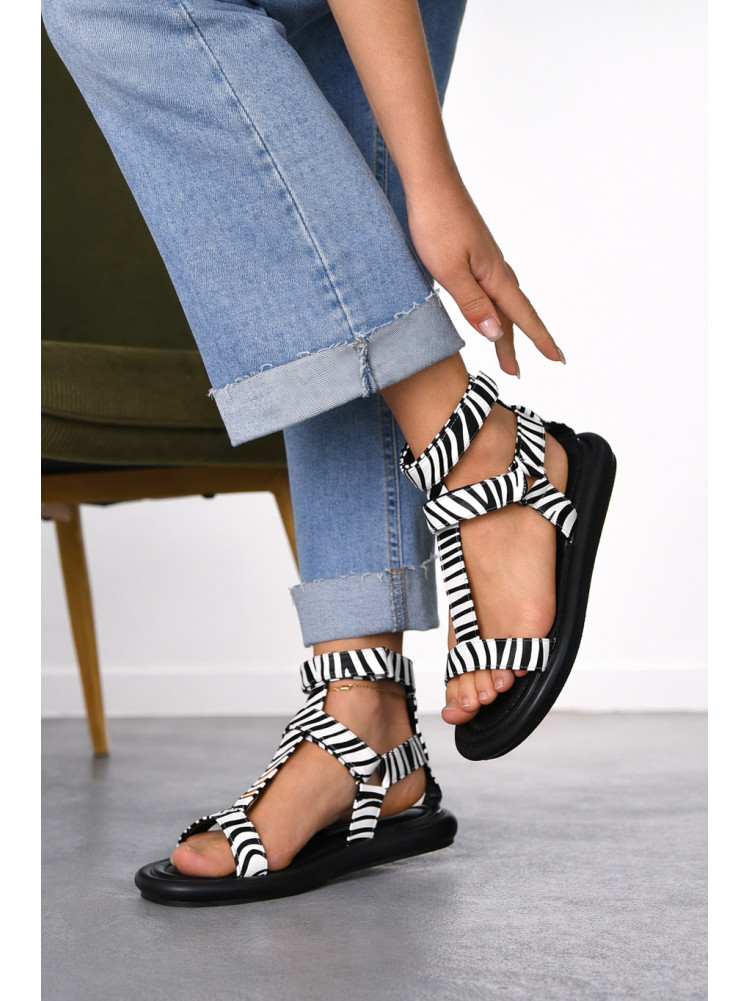 Босоножки женские чорно-белого цвета W 2260-17 212270C
