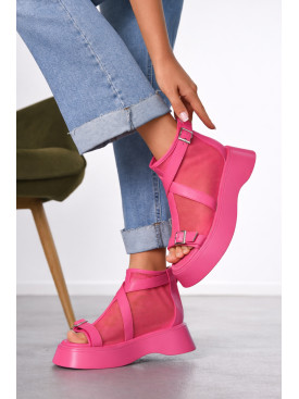 Босоножки женские малинового цвета S6657-5 212275C