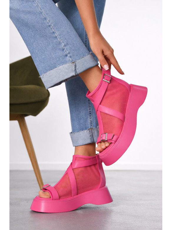 Босоножки женские малинового цвета S6657-5 212275C