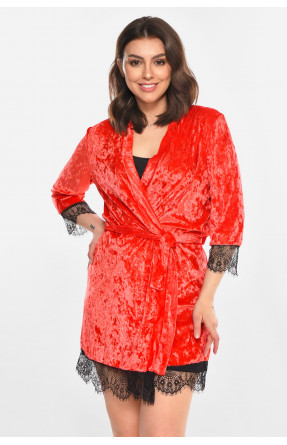 Халат женский велюровый розового цвета М08 212288C