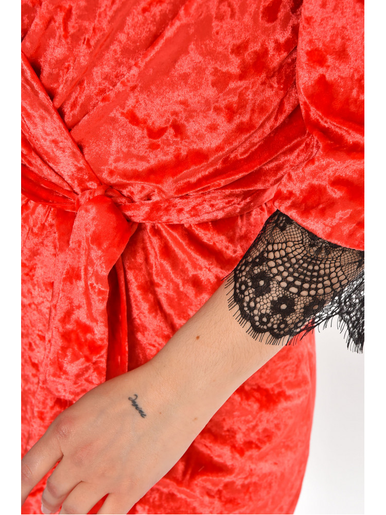 Халат женский велюровый розового цвета М08 212288C