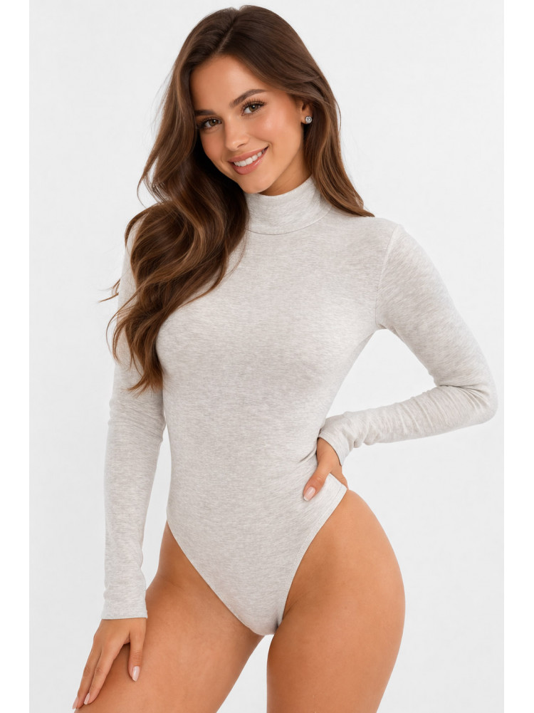 Боди женское однотонное серого цвета 1008 212328C