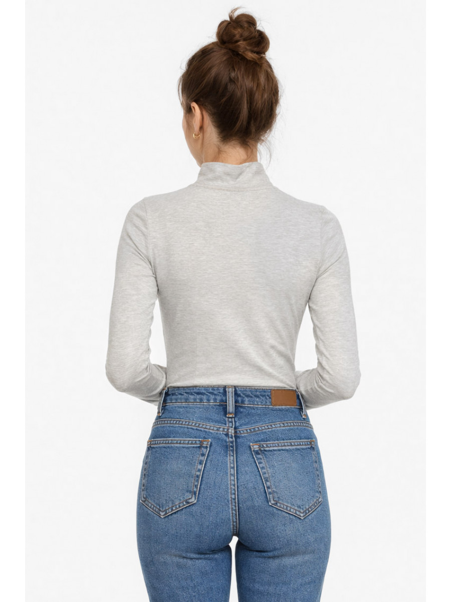 Боди женское однотонное серого цвета 1008 212328C