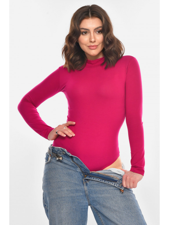 Боді жіноче однотонне малинового кольору 1008 212329C