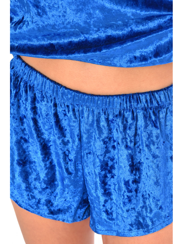 Піжама жіноча велюрова синього кольору М25 212337C