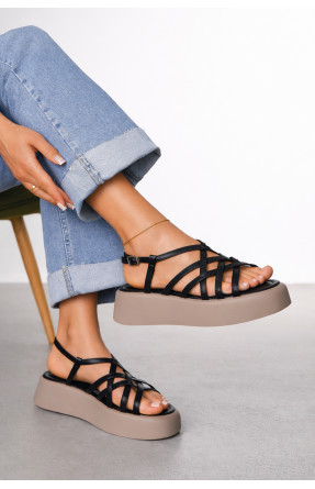 Босоножки женские черного цвета Т7020-22 212343C