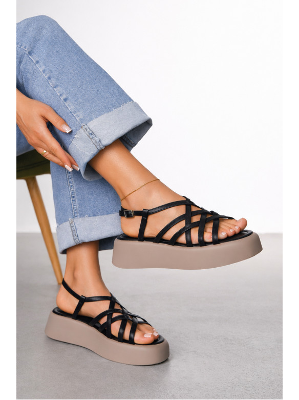 Босоножки женские черного цвета Т7020-22 212343C