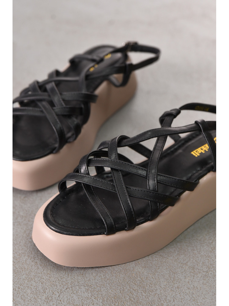 Босоножки женские черного цвета Т7020-22 212343C