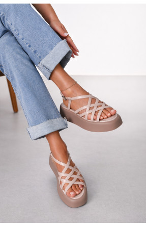 Босоножки женские светло-бежевого цвета Т7020-35 212345C