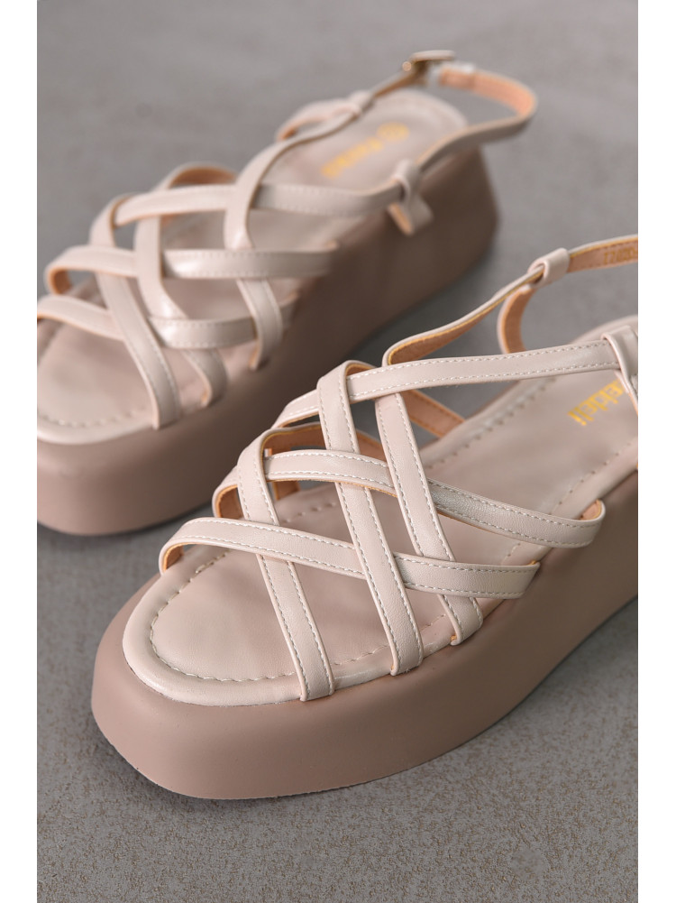 Босоножки женские светло-бежевого цвета Т7020-35 212345C