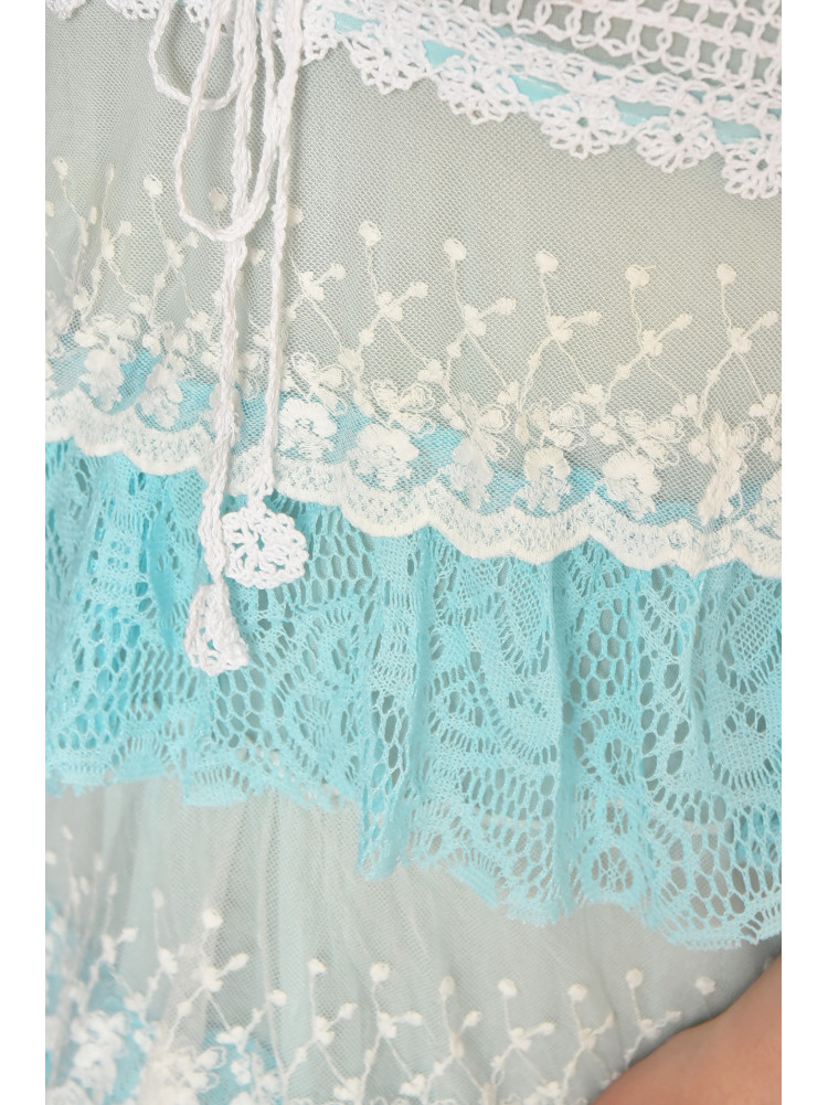 Сарафан женский светло-голубого цвета с принтом 081 212352C