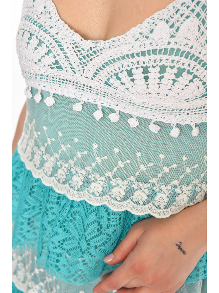 Сарафан женский светло-зеленого цвета с принтом 081 212353C