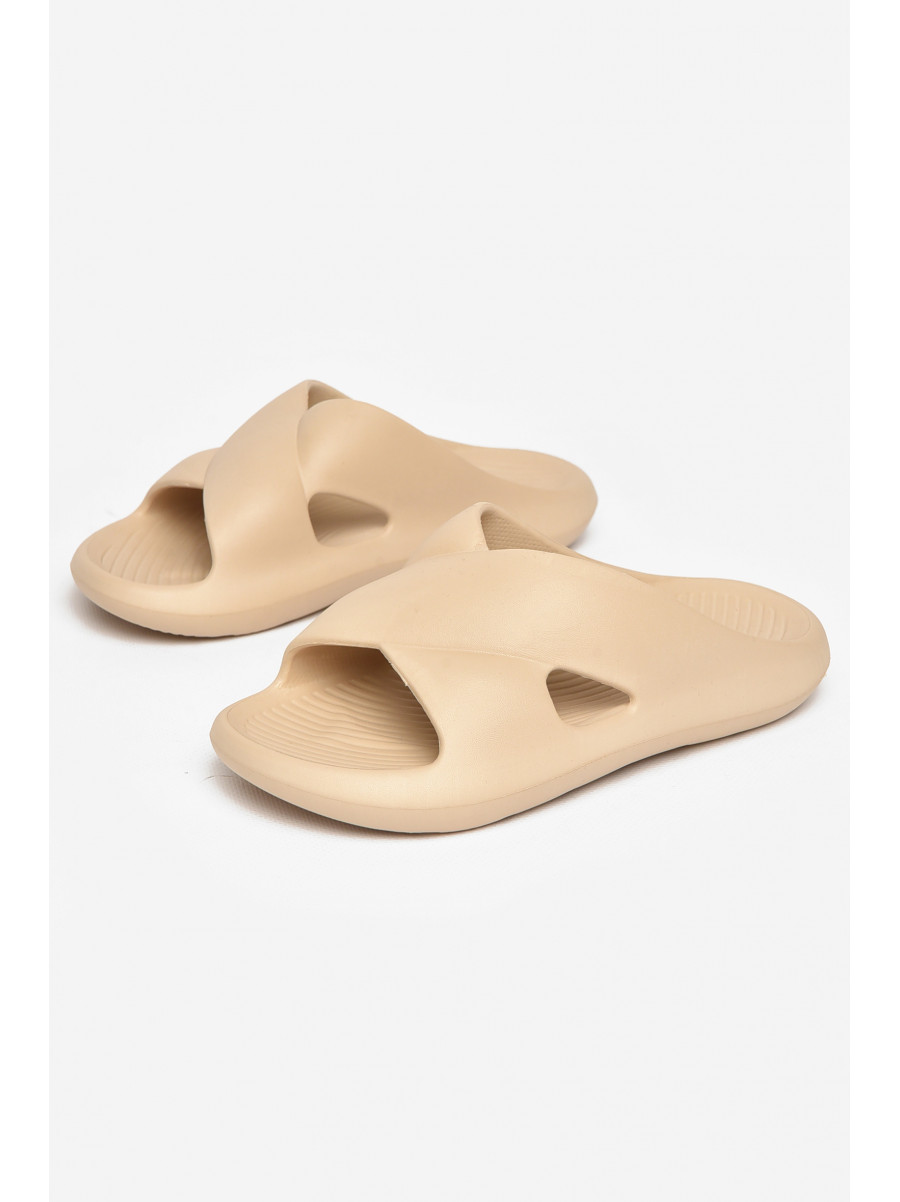 Шлепанцы пена женские бежевого цвета 5065-2 212366C