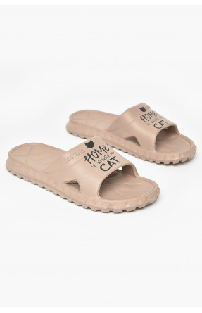 Шлепки пена женские бежевого цвета Уценка С-74 212372C