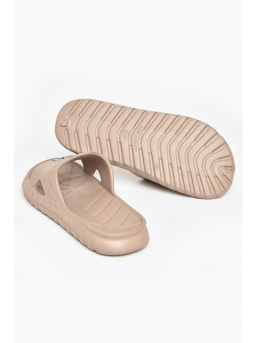Шлепки пена женские бежевого цвета Уценка С-74 212372C