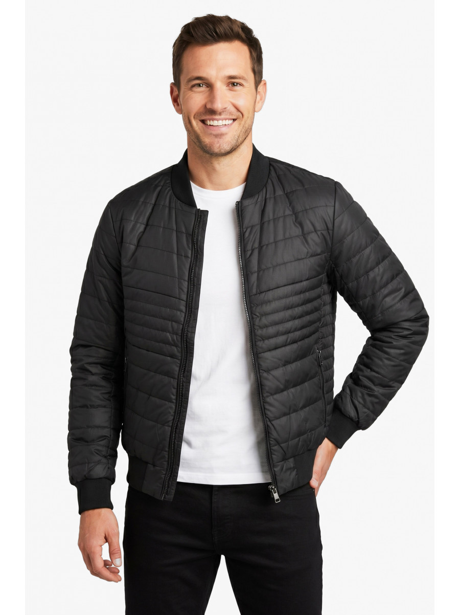Куртка чоловіча демісезонна чорного кольору S711 212392C