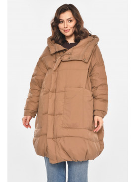 Куртка жіноча напівбатальна демісезонна кольору мокко 0609 212393C
