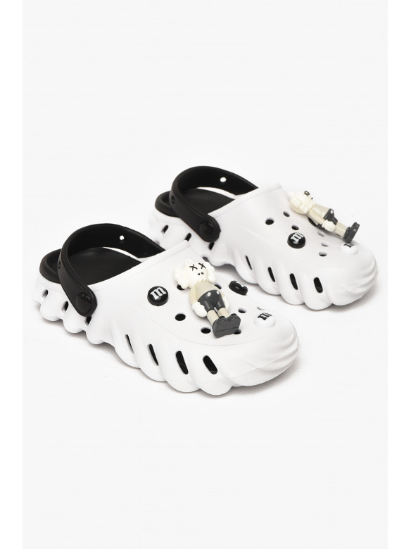 Кроксы детские белого цвета 5061-3 212402C