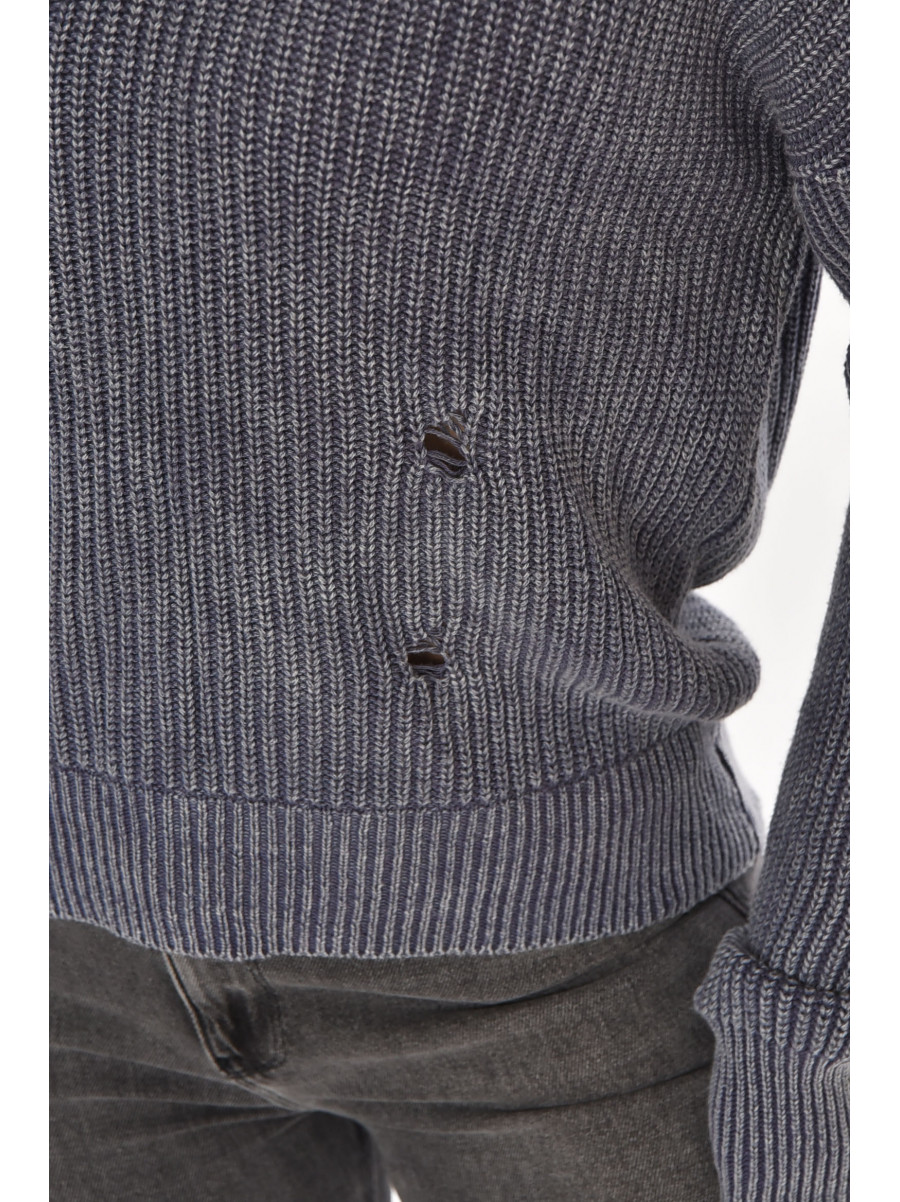 Свитер женский однотонный тёмно-серого цвета 97321 212403C